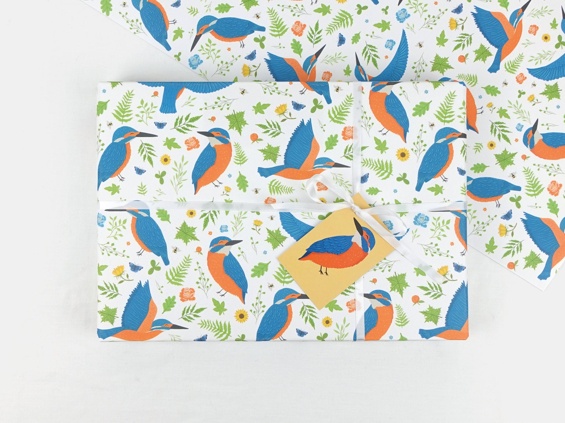 Kingfisher wrapping paper