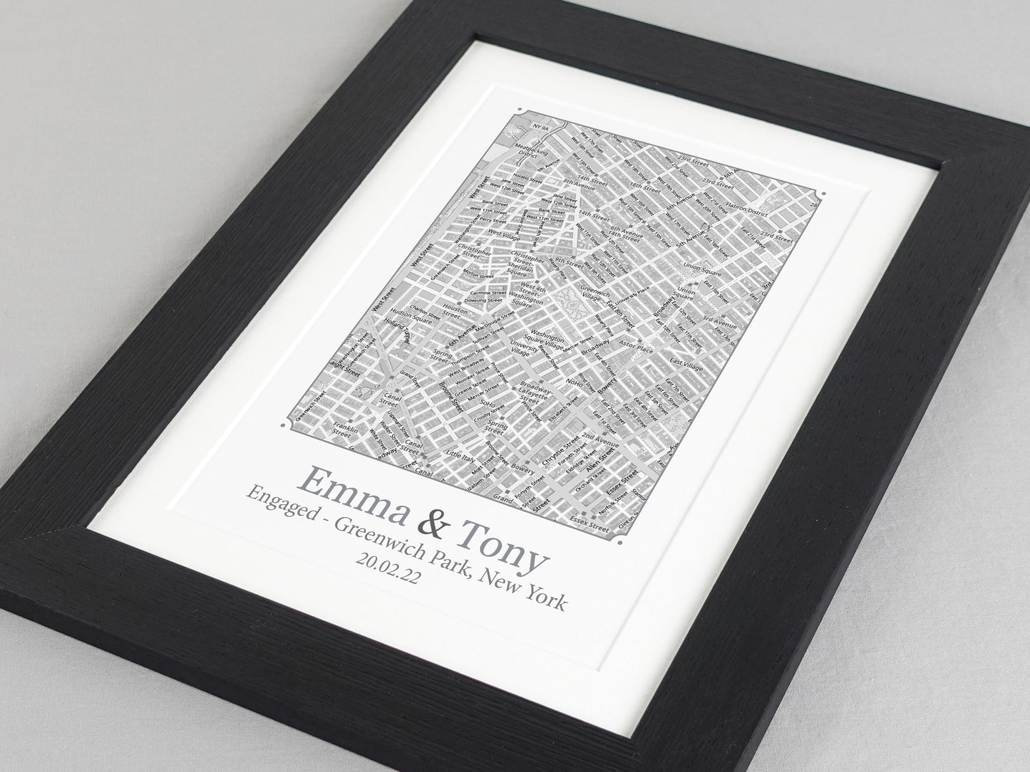 Black and White New Home Map