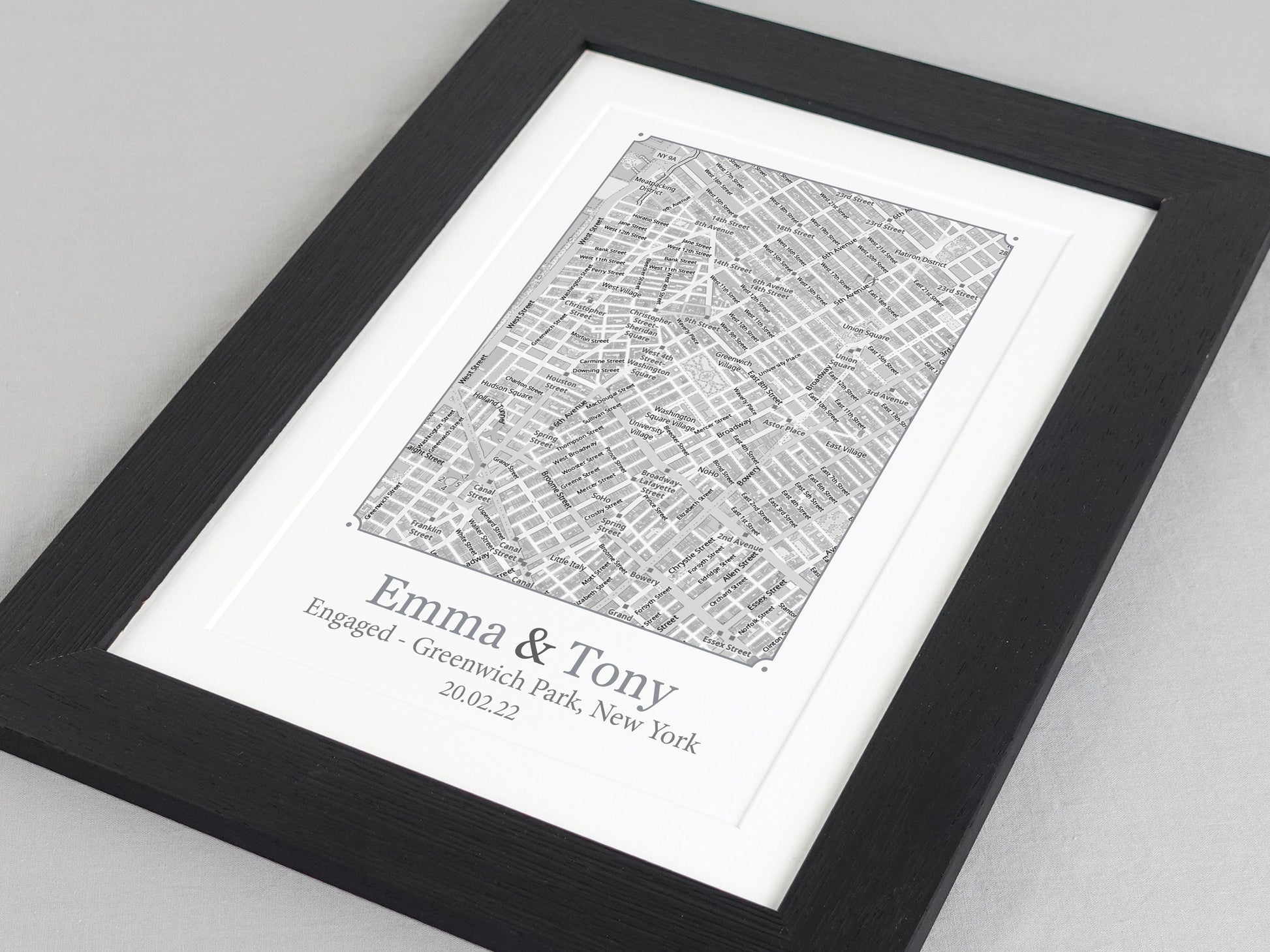 Black and White New Home Map