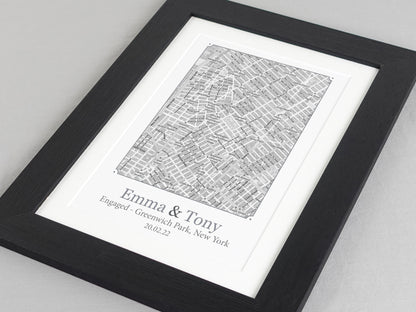 Black and White New Home Map