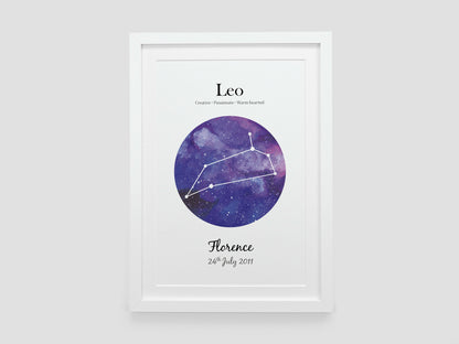 Personalised Zodiac Constellation Gift