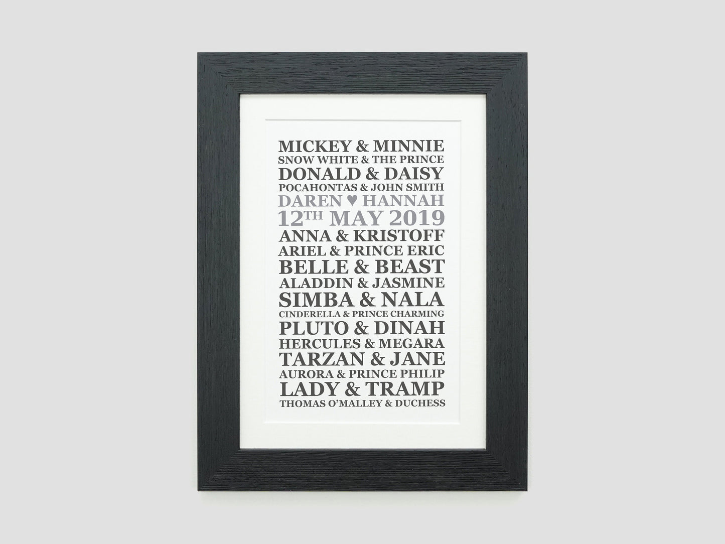 Personalised Disney Wedding Present