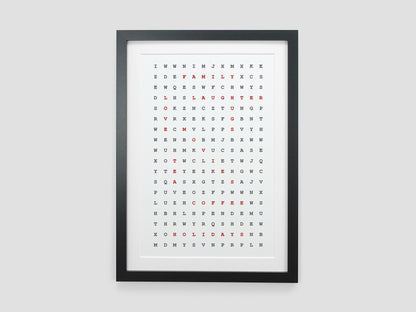 Personalised Word Search Print