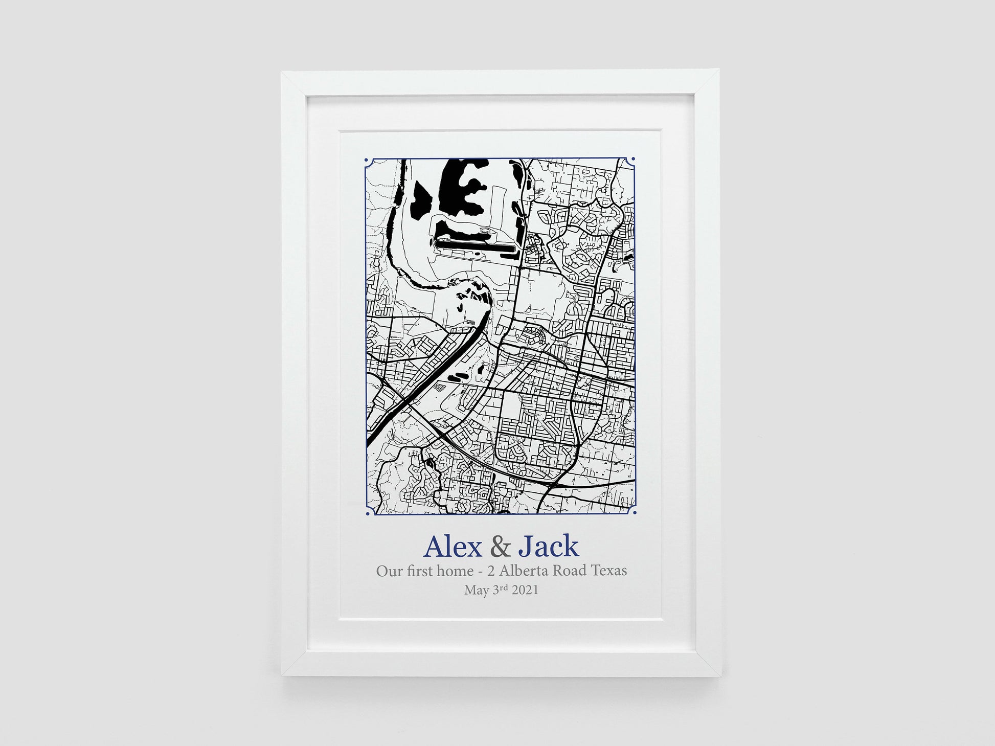 Black and White New Home Map