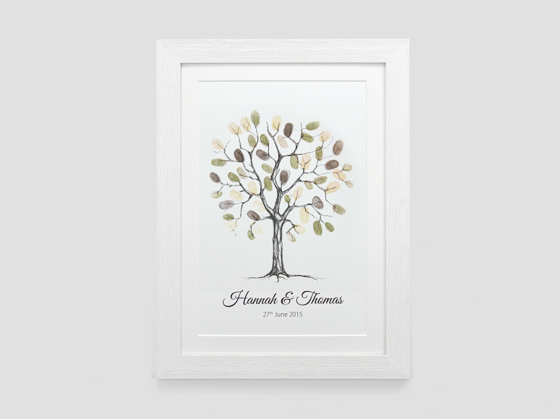 Fingerprint tree alternative wedding guest book