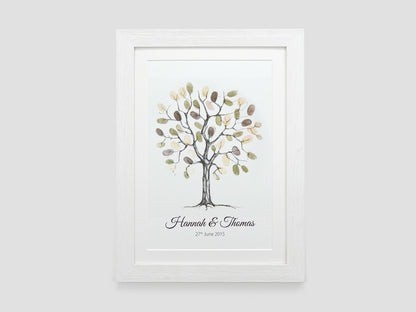 Fingerprint tree alternative wedding guest book