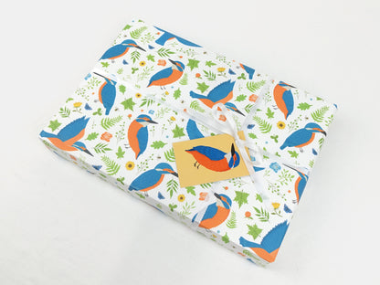 Kingfisher wrapping paper