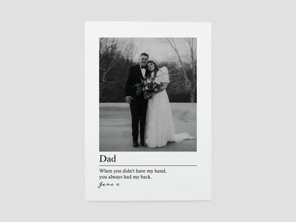 Photo gift for dad