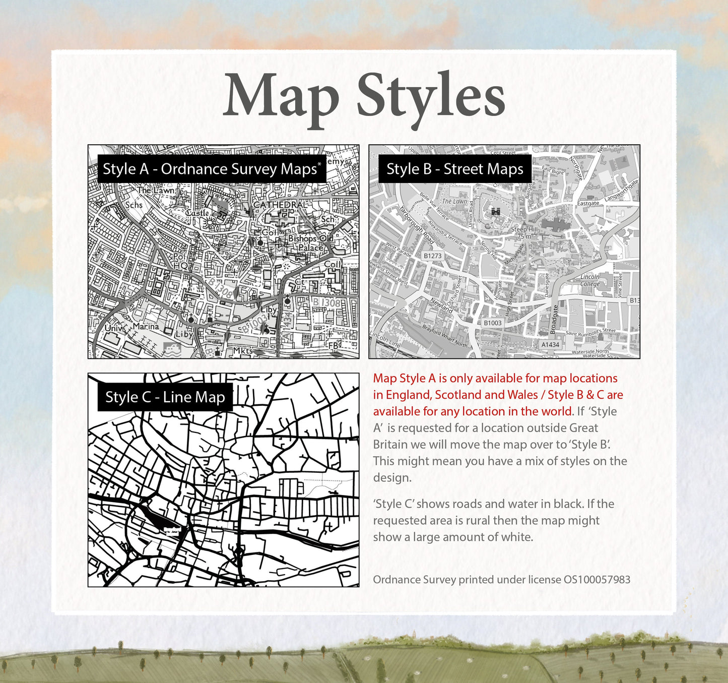 House warming map card