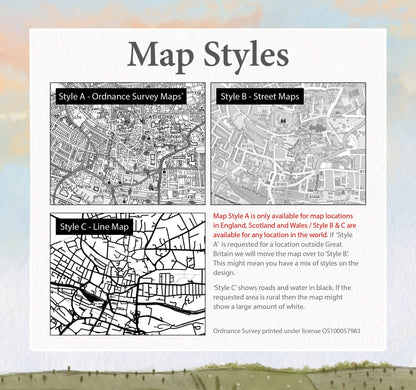 House warming map card