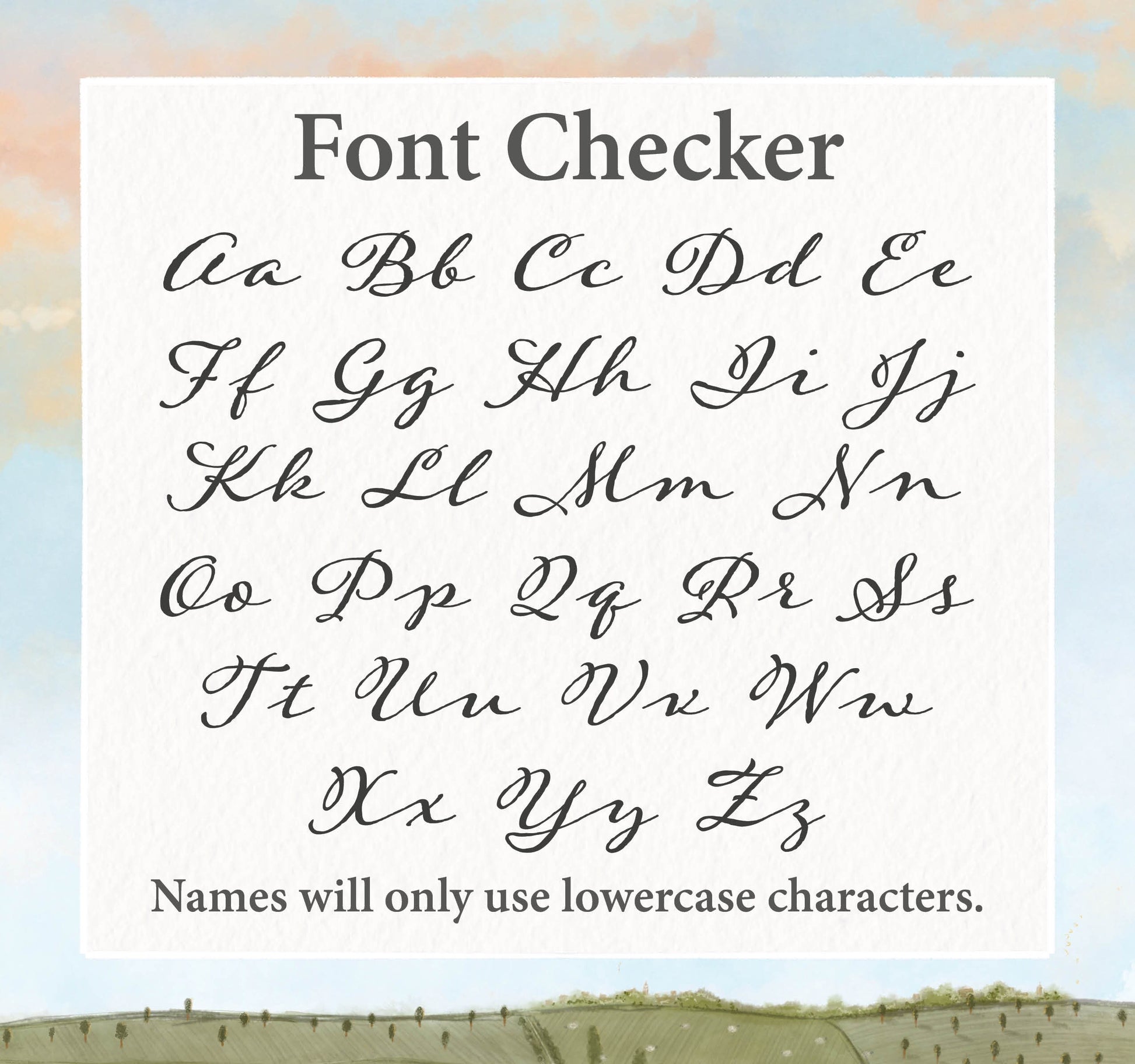 Personalised flower family name print