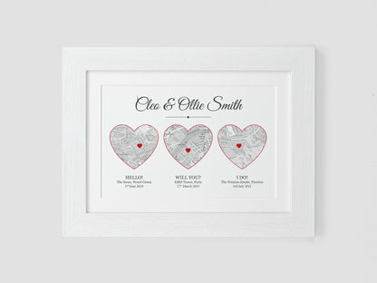 Met Engaged Married heart maps