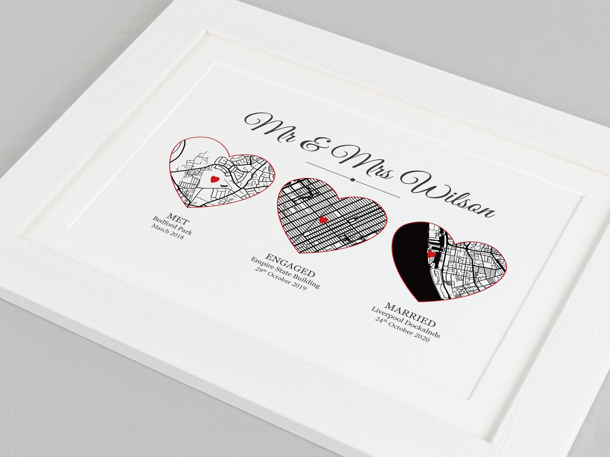 Met Engaged Married heart maps