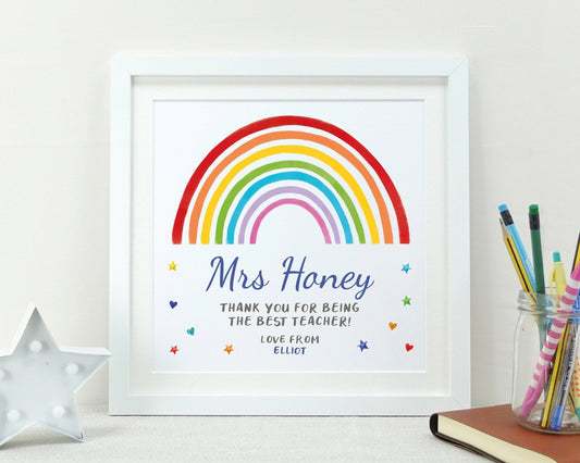 Thank you nursery teacher rainbow gift