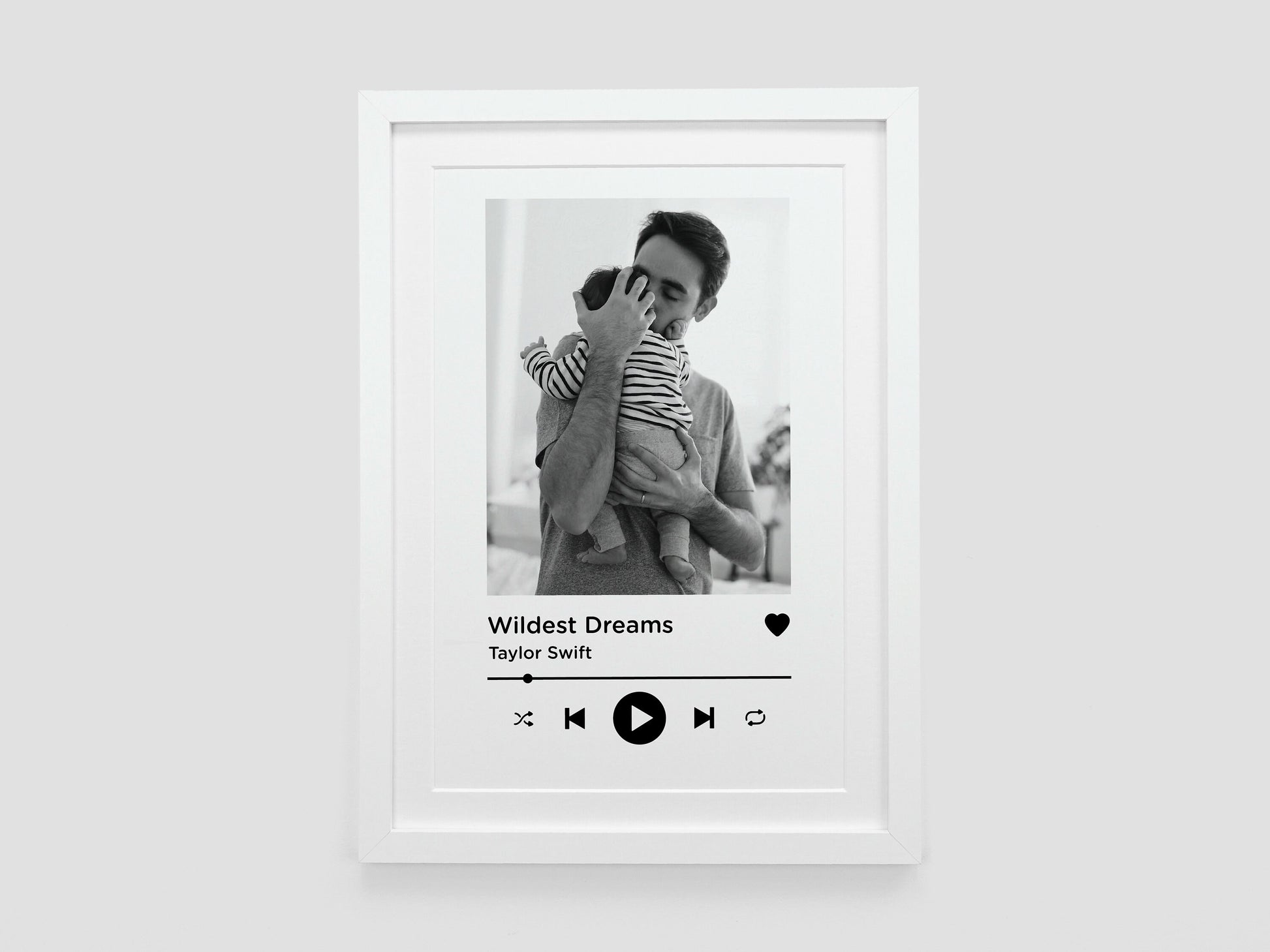 Personalised photo song print