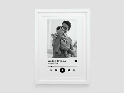 Personalised photo song print