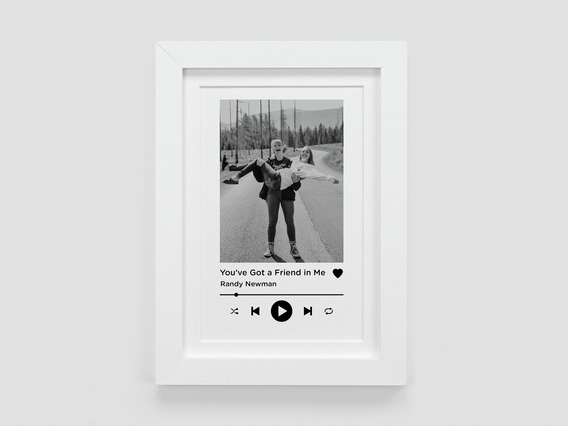 Personalised photo song print