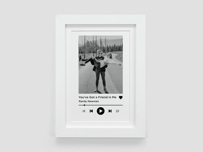 Personalised photo song print