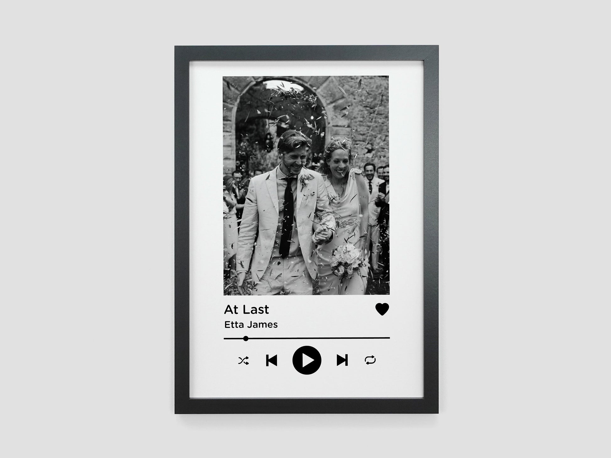 Personalised photo song print