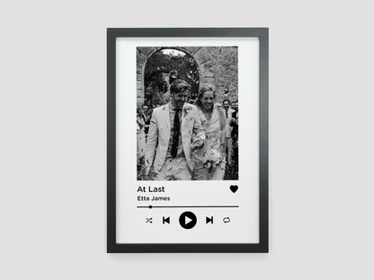 Personalised photo song print