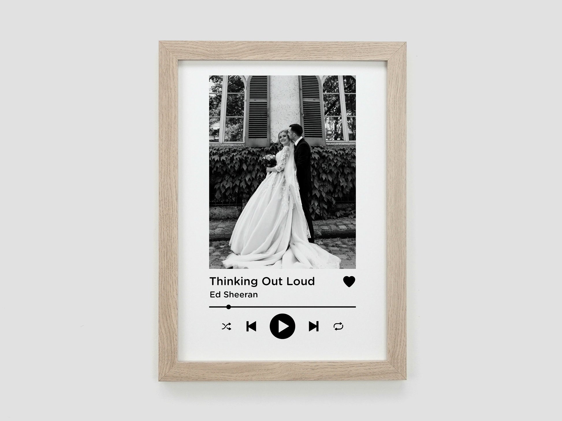 Personalised photo song print