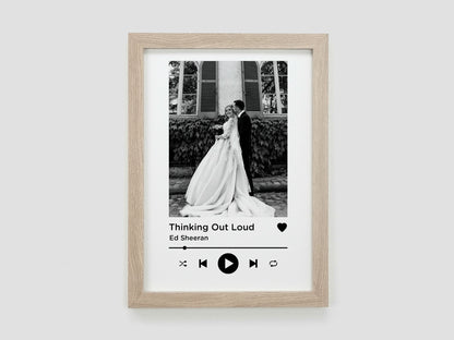 Personalised photo song print