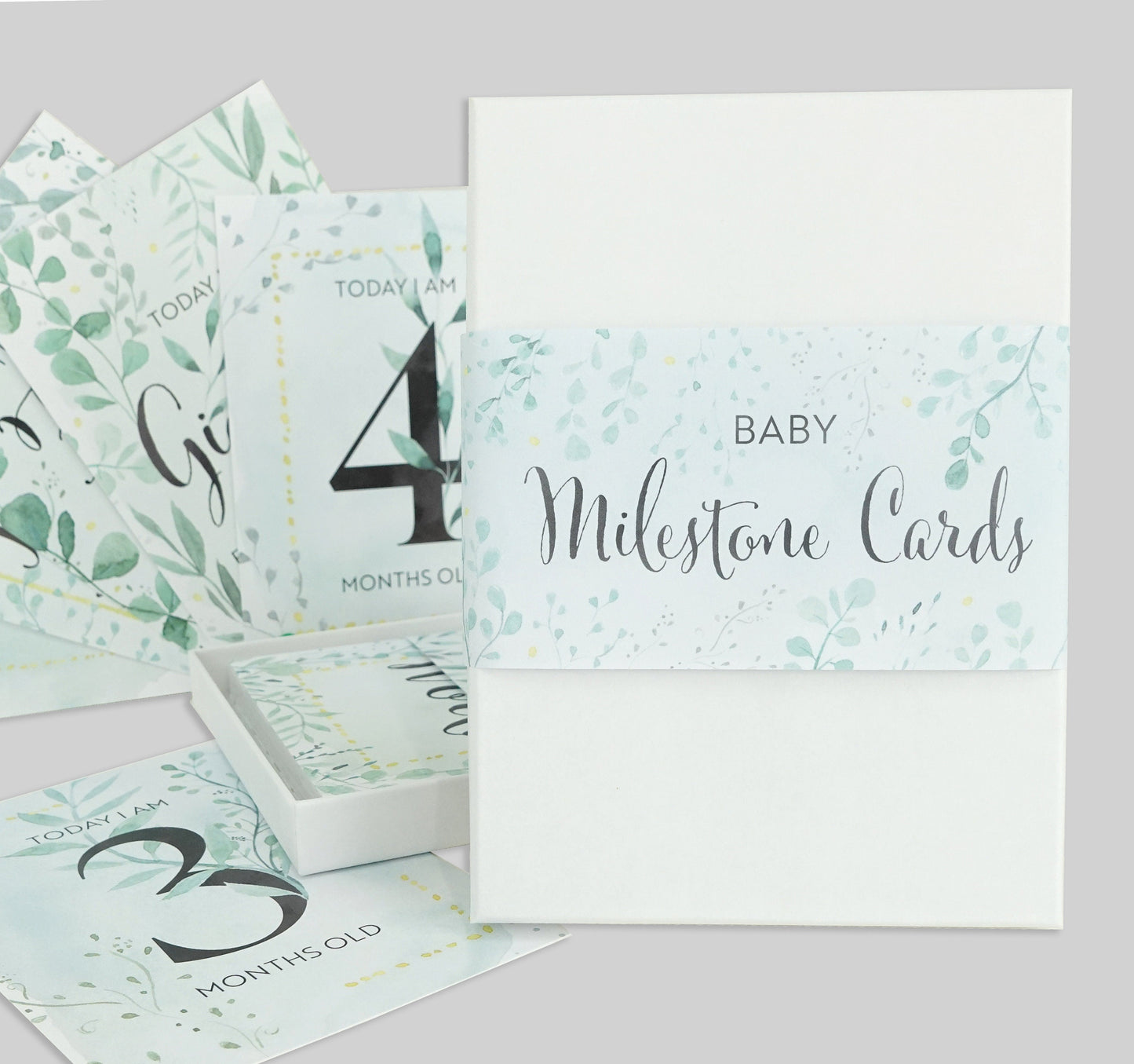 30 Baby milestone cards with gift box
