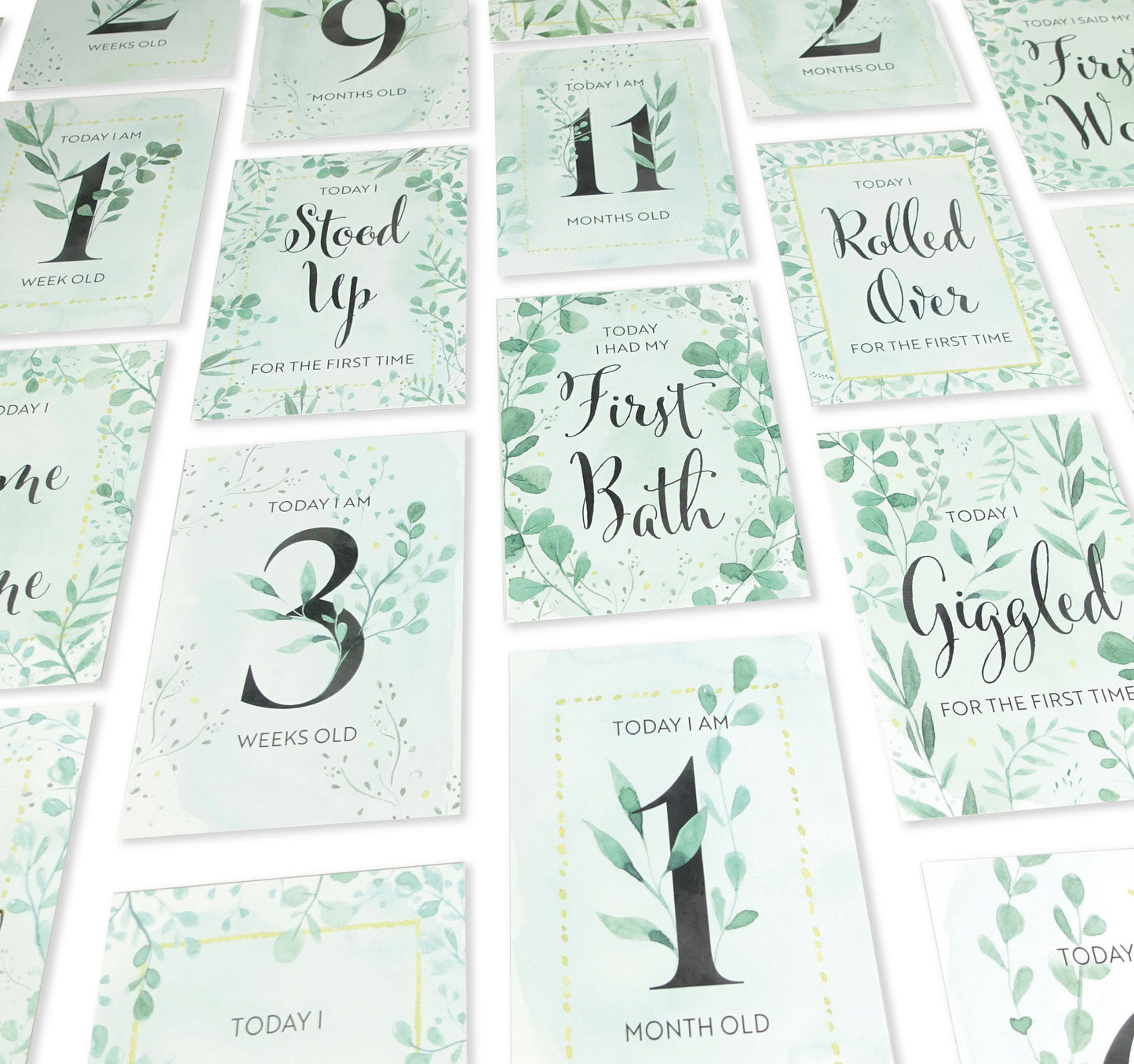 30 Baby milestone cards with gift box