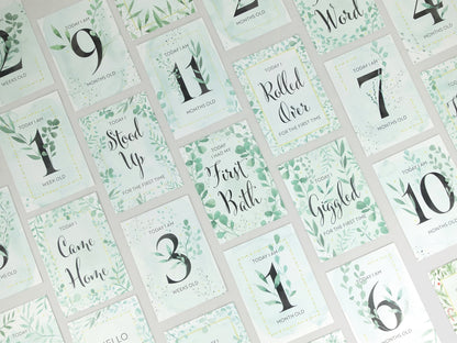 30 Baby milestone cards with gift box