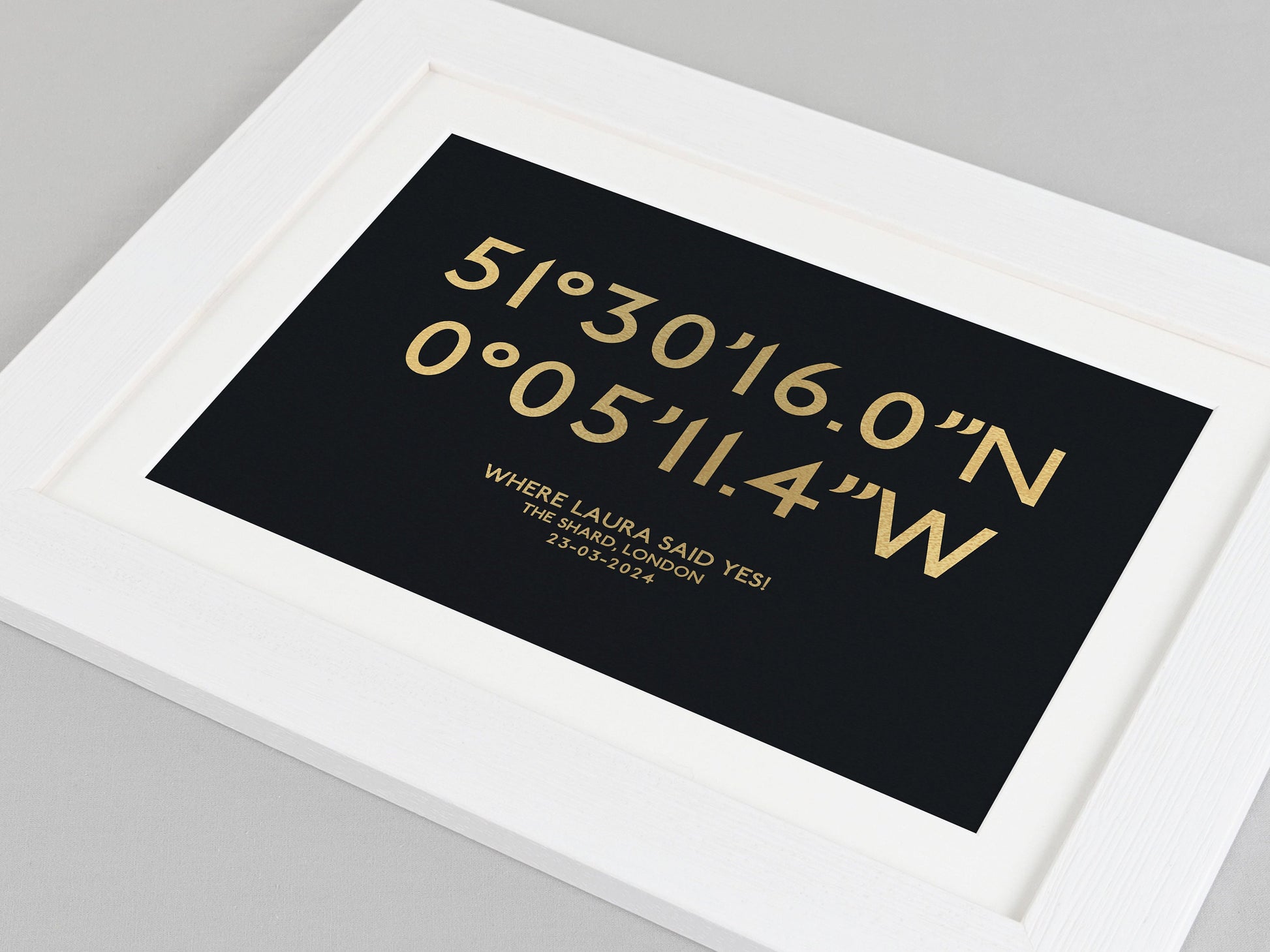 Personalised coordinates print