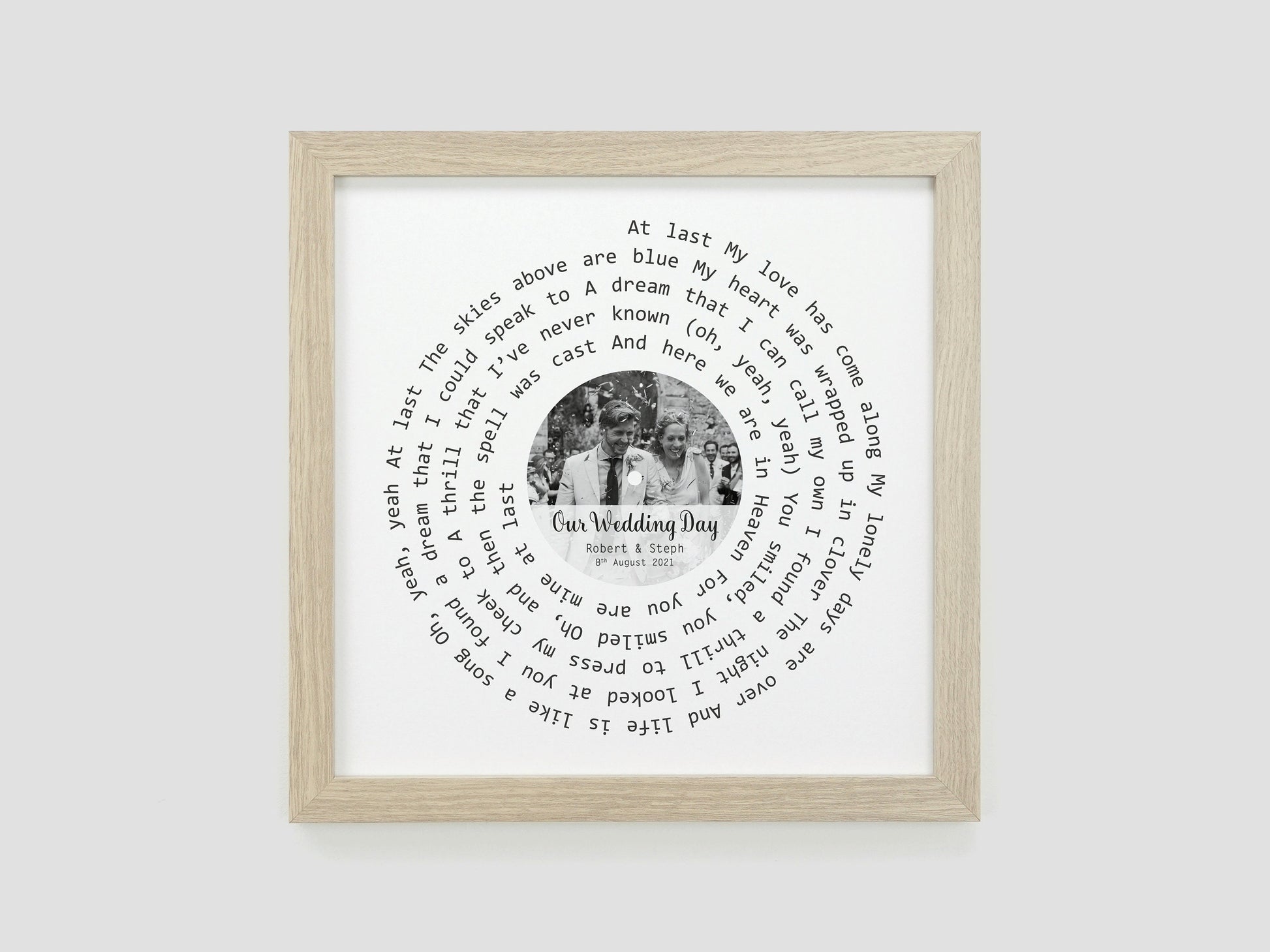 Custom song lyrics print