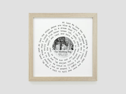 Custom song lyrics print