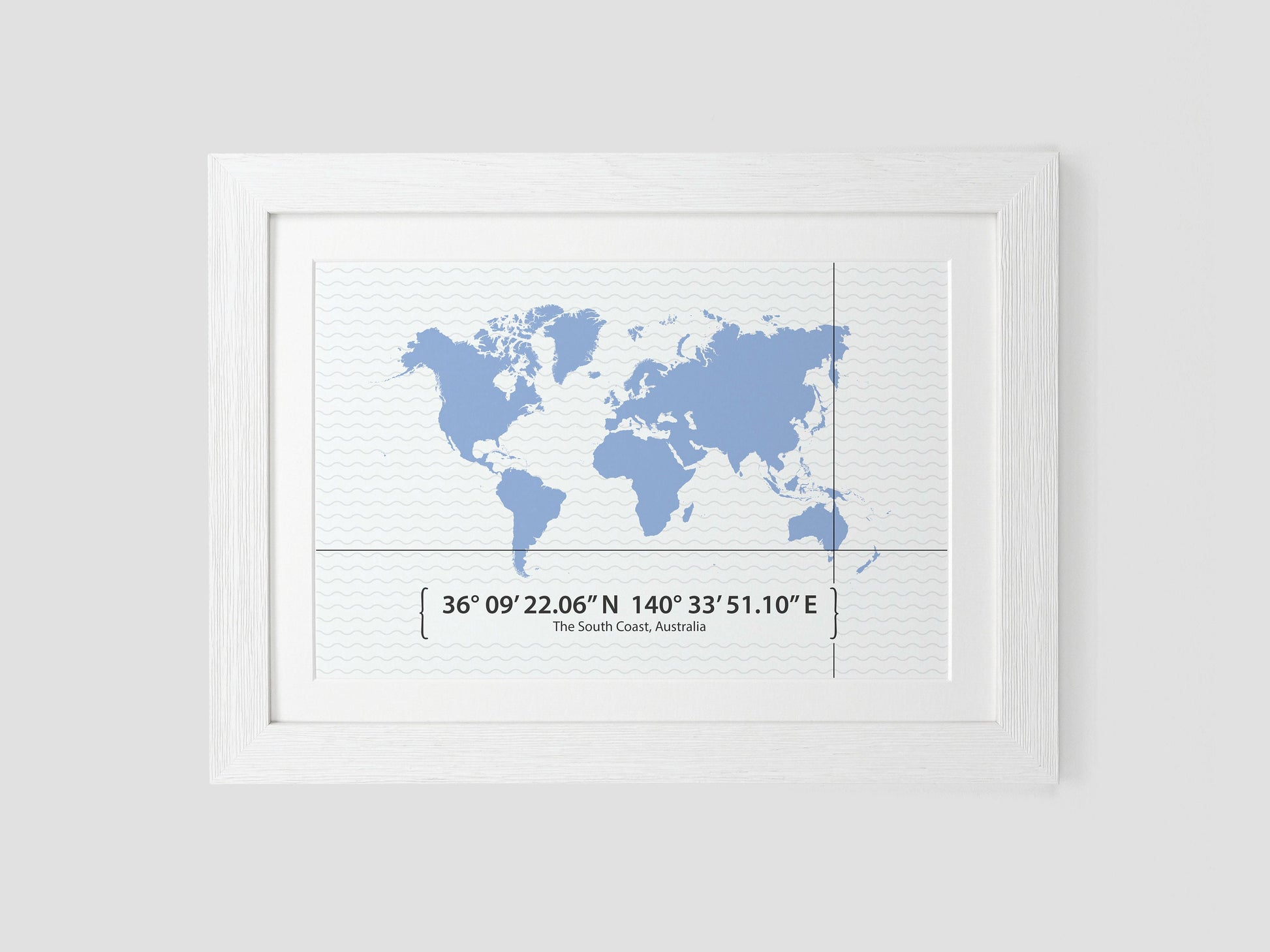 Personalised coordinates print