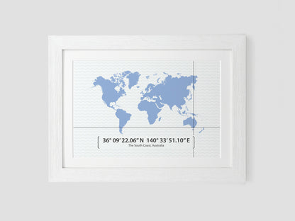 Personalised coordinates print