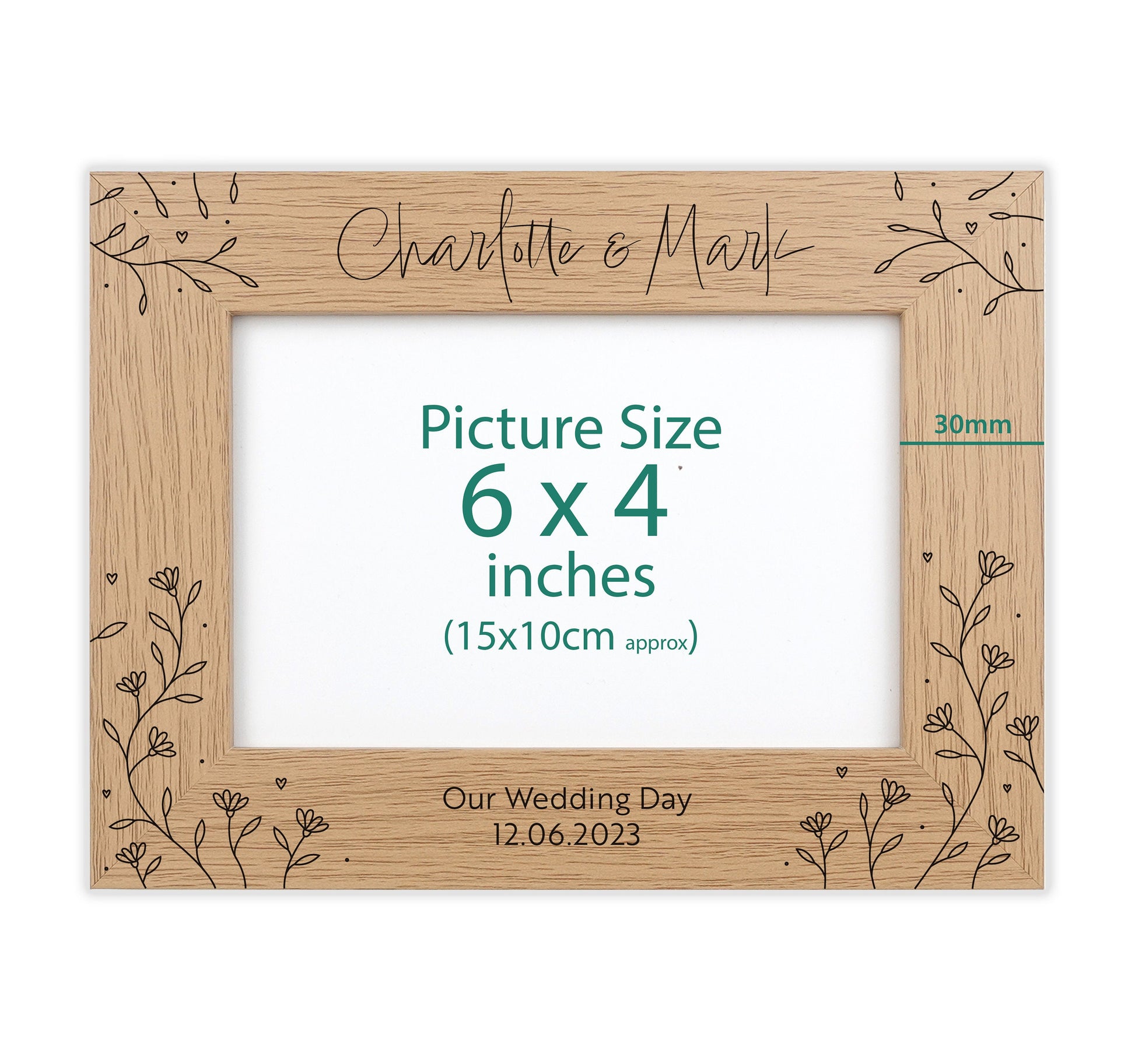 Personalised engraved photo frame VA185