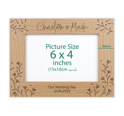 Personalised engraved photo frame VA185