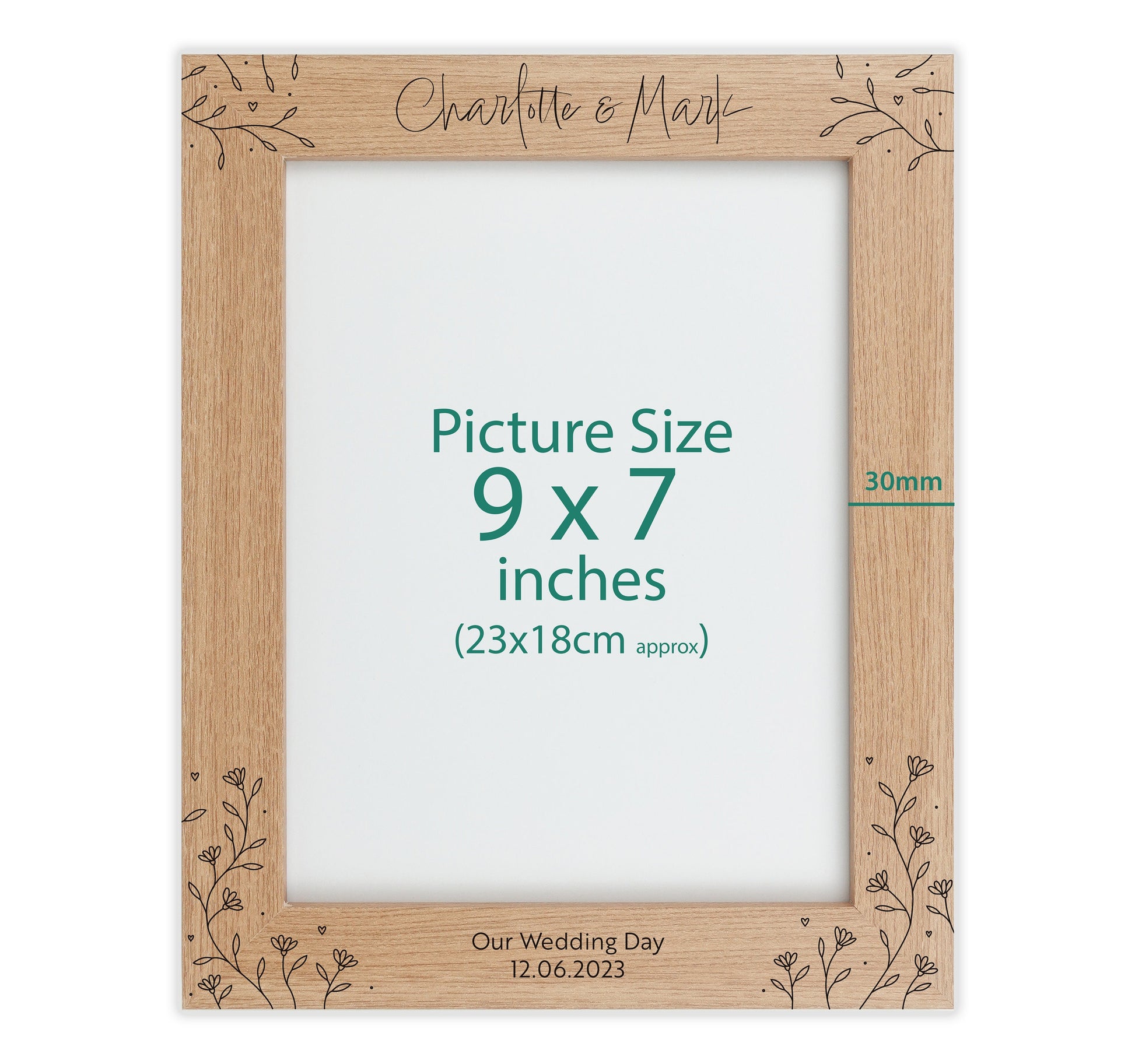 Personalised engraved photo frame VA185