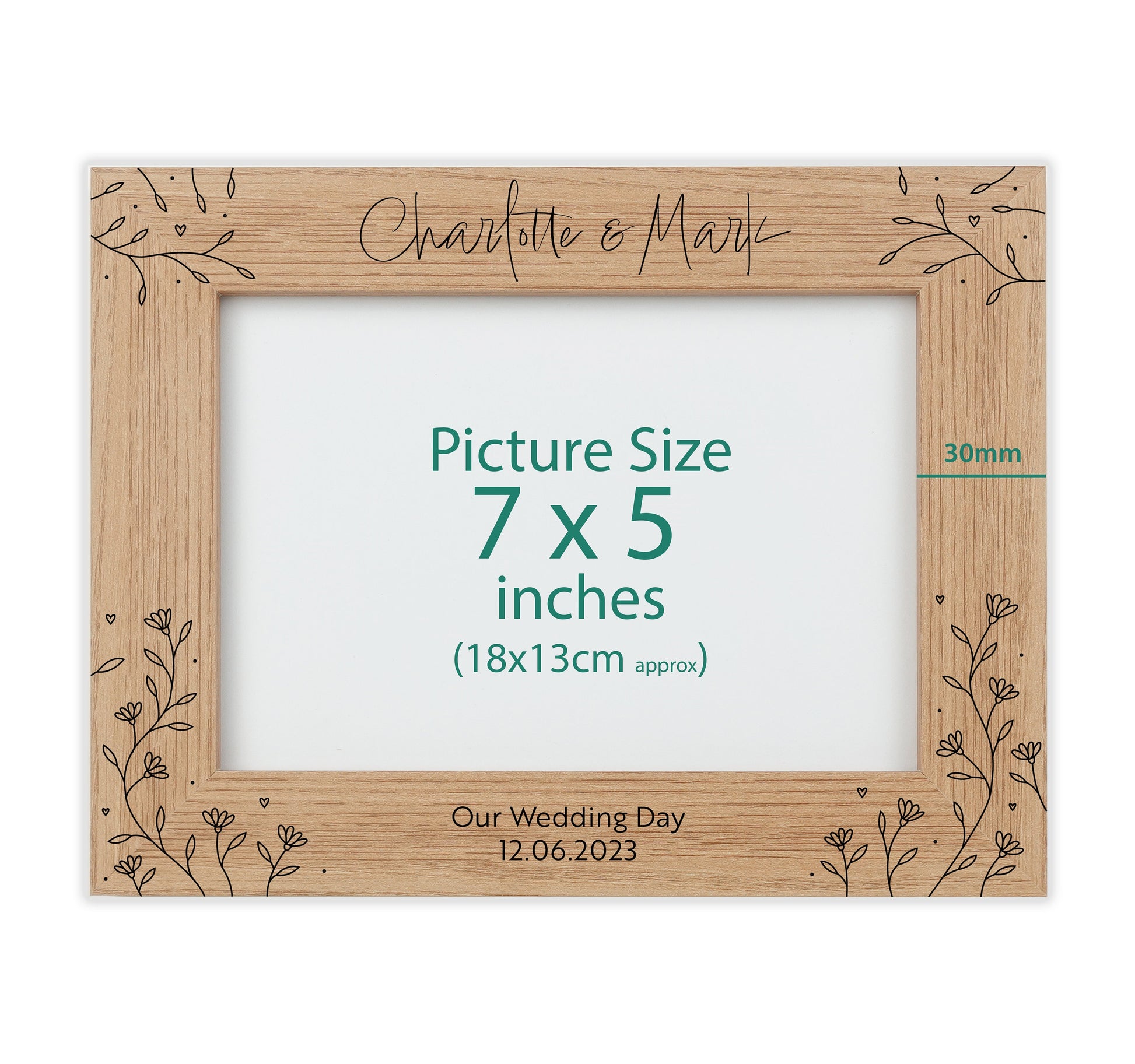 Personalised engraved photo frame VA185