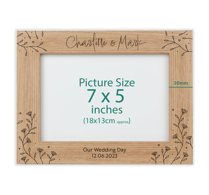 Personalised engraved photo frame VA185