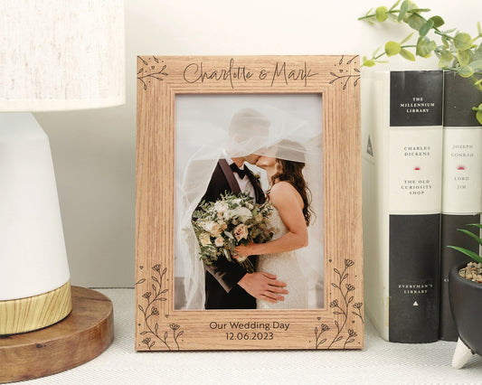 Personalised engraved photo frame VA185