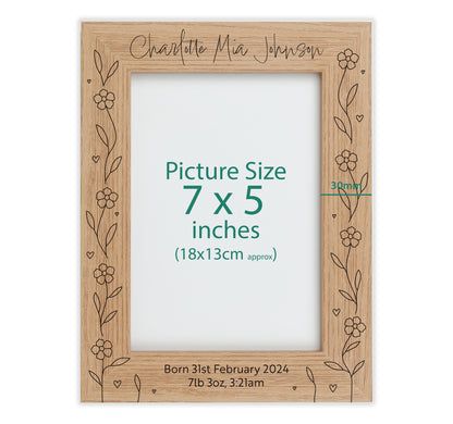 Personalised engraved photo frame VA223