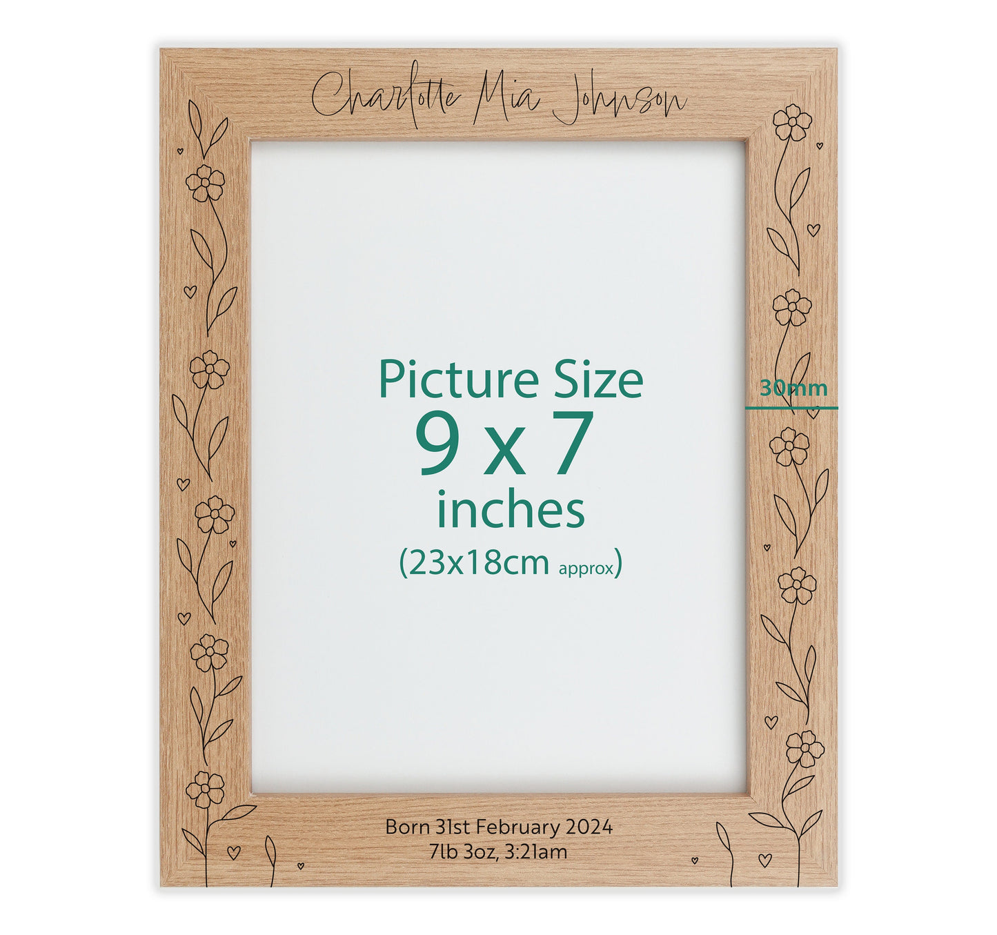 Personalised engraved photo frame VA223