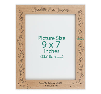 Personalised engraved photo frame VA223