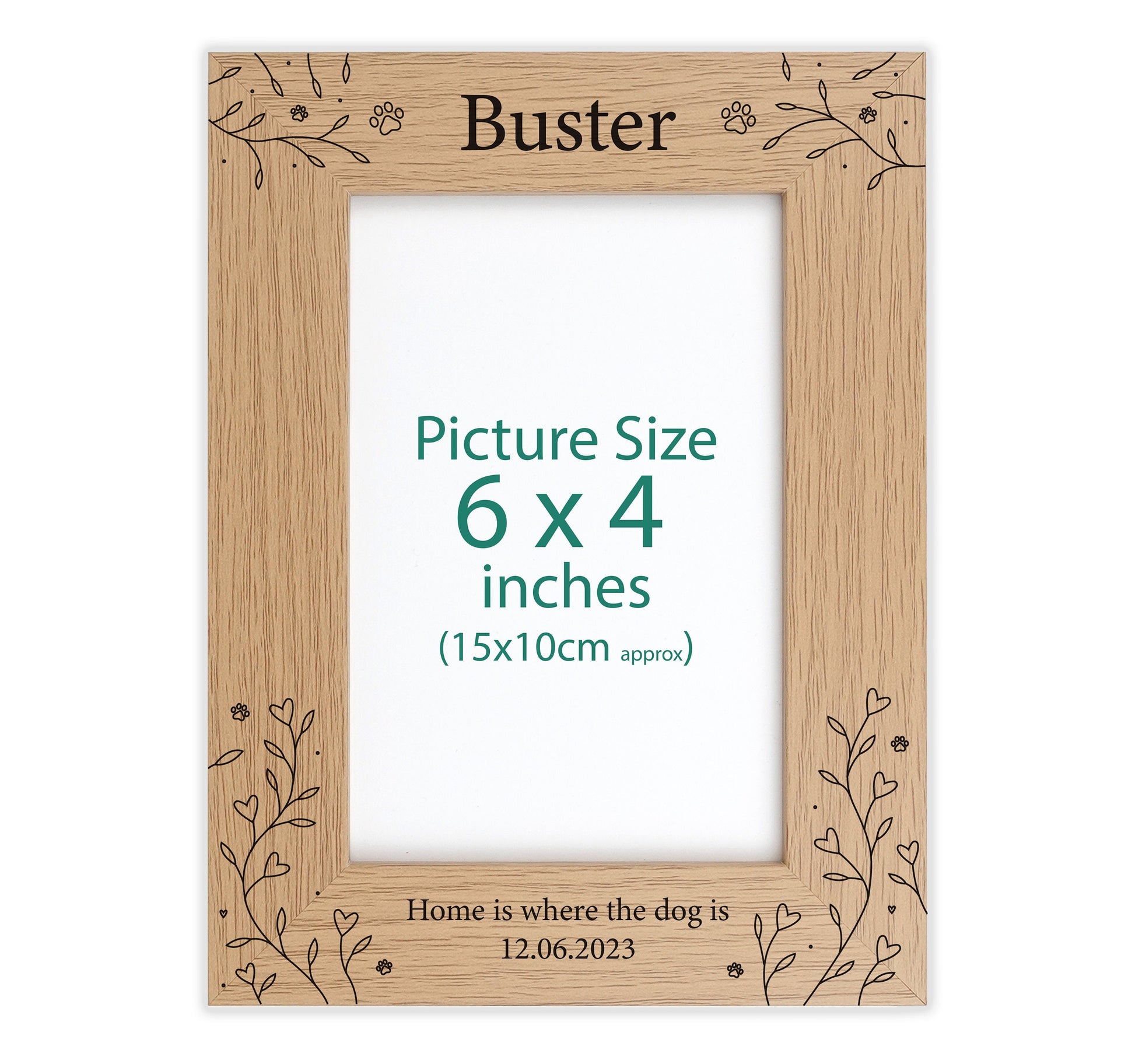 Personalised engraved photo frame VA220