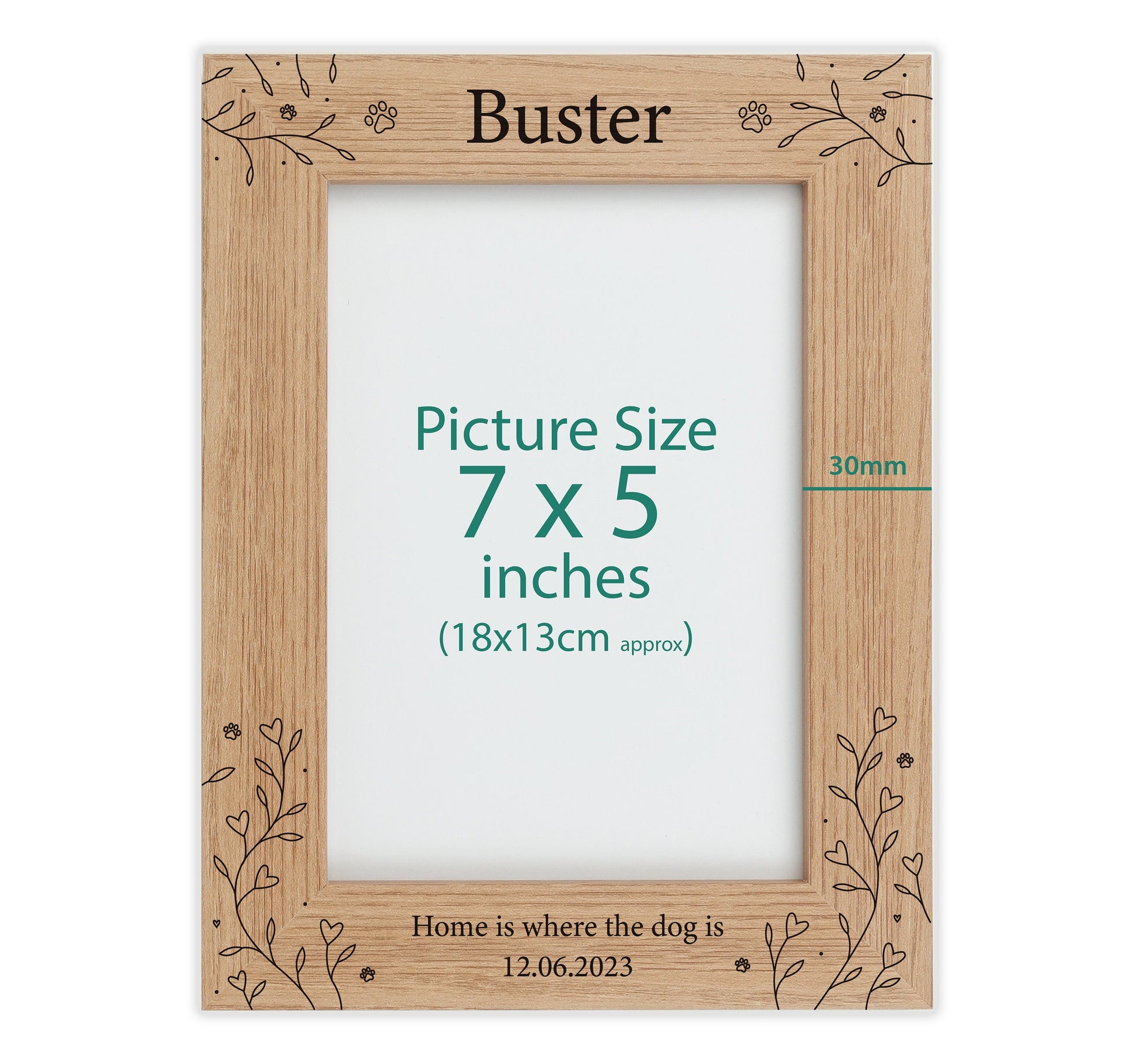 Personalised engraved photo frame VA220