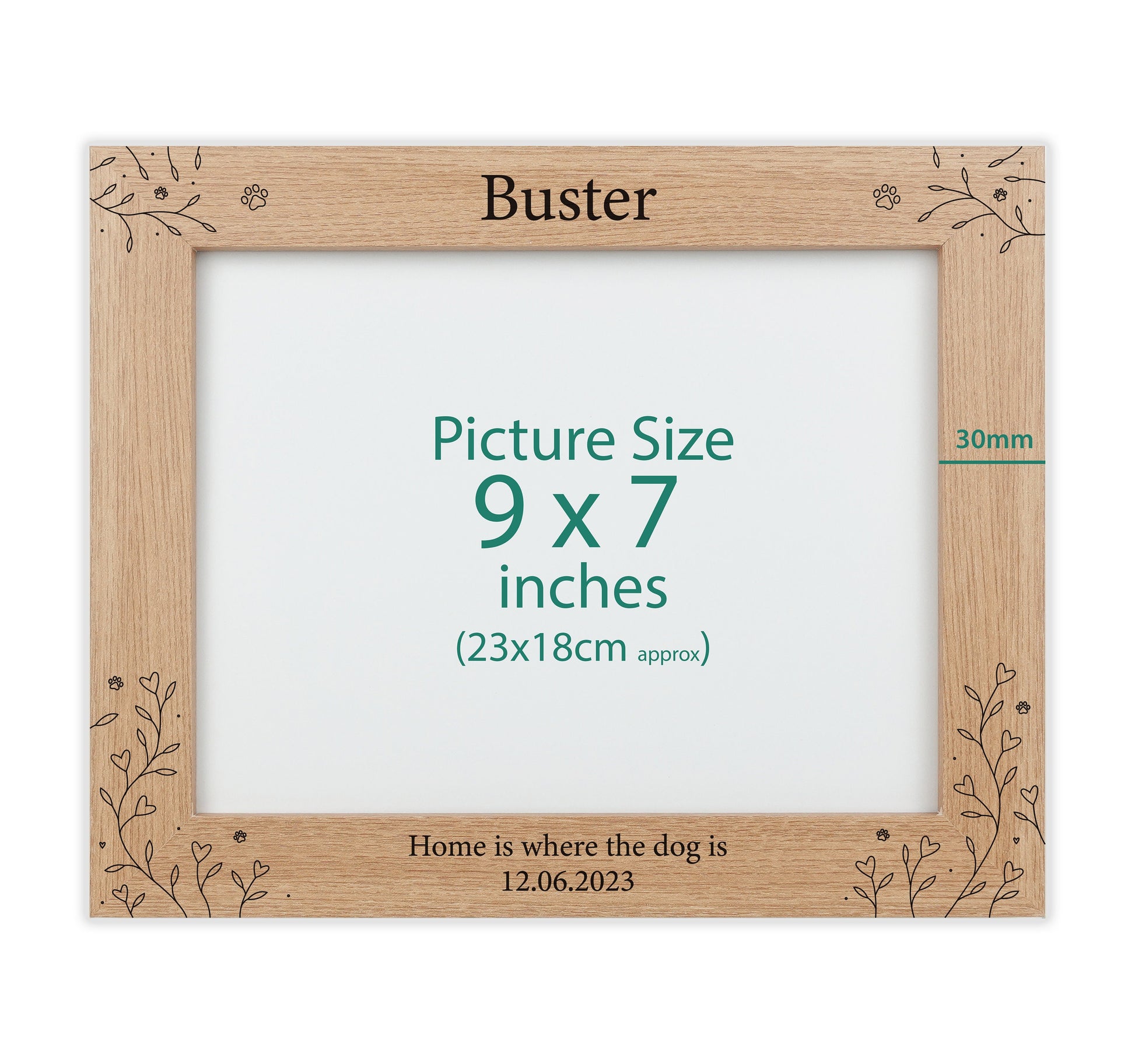 Personalised engraved photo frame VA220