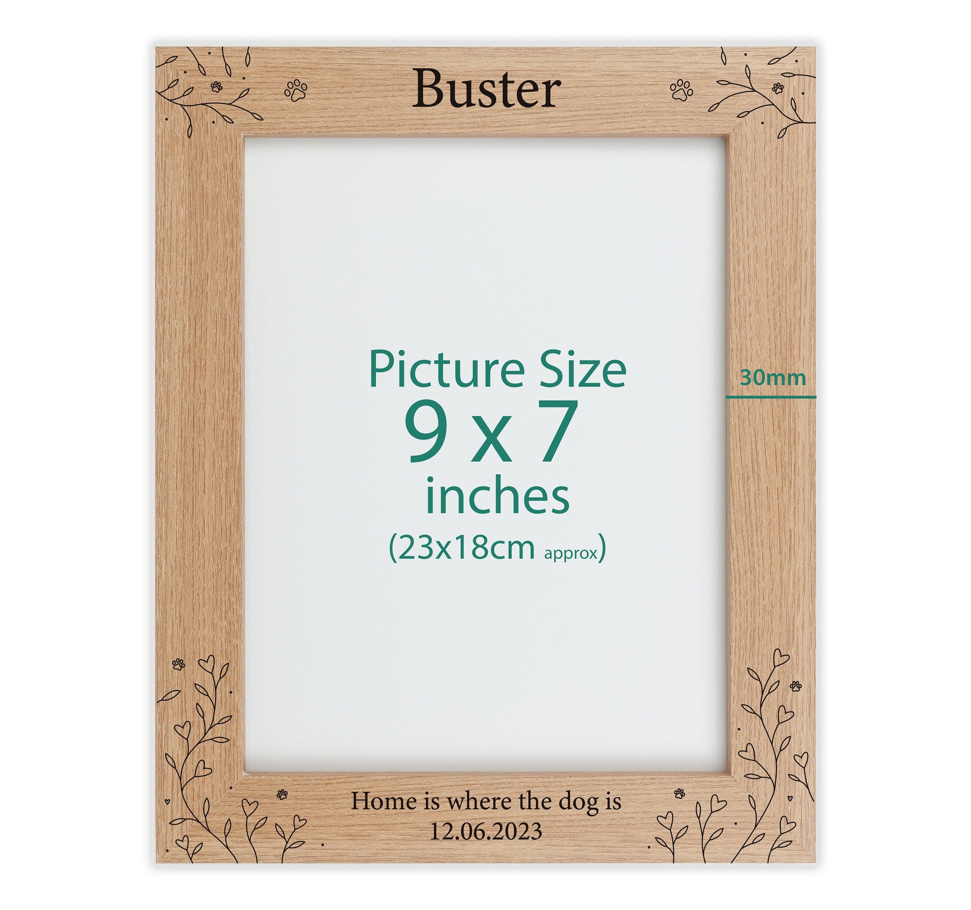 Personalised engraved photo frame VA220