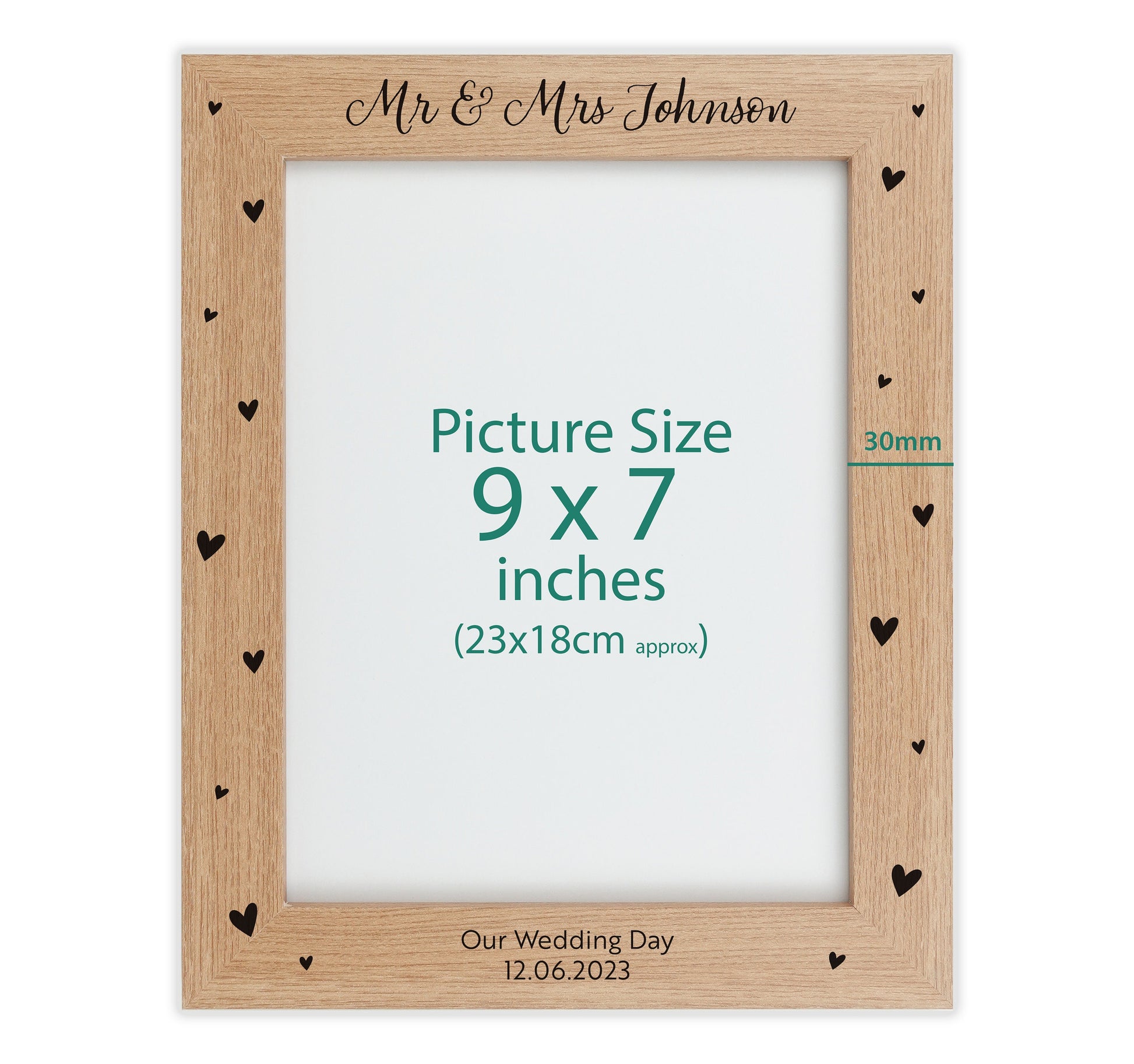 Personalised engraved photo frame VA203