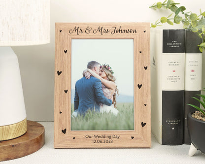 Personalised engraved photo frame VA203