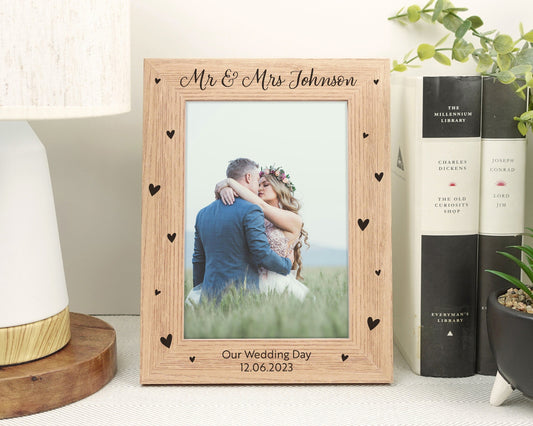 Personalised engraved photo frame VA203